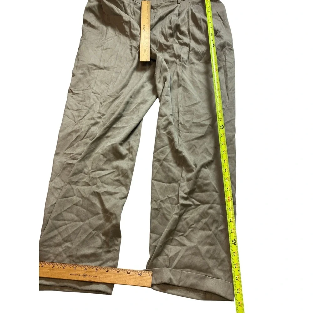 Savane Dress‎ Pants Men's 36x30 Khaki Pleated Front Teflon No Wrinkle NWT